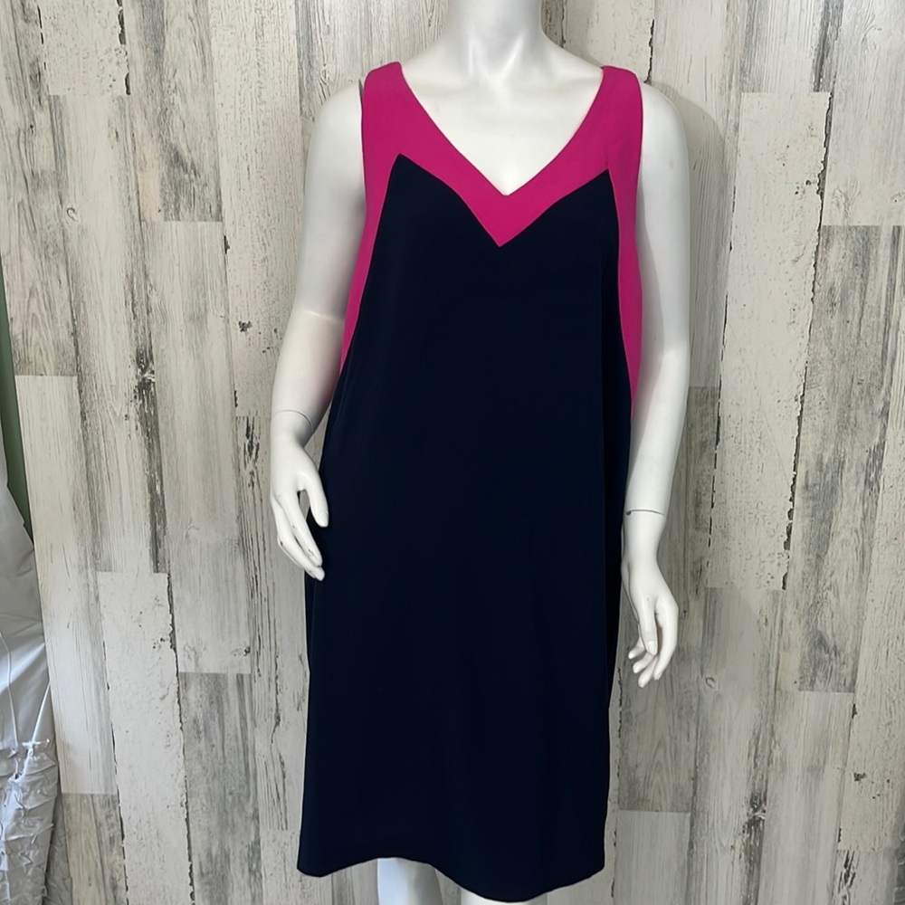 #M63 medium blue and pink dress NEW size M FELICITY & COCO